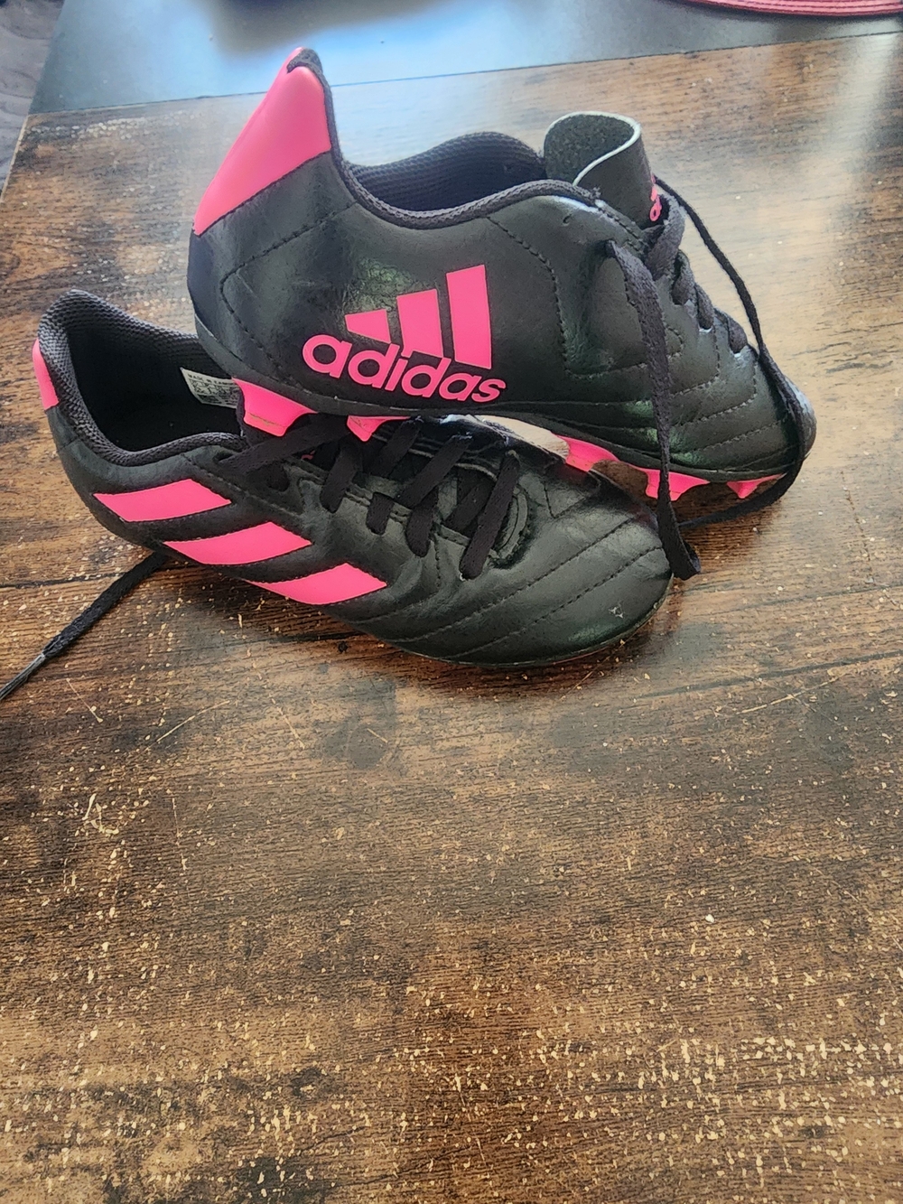 adidas Black & Hot Pink Youth Soccer Cleats